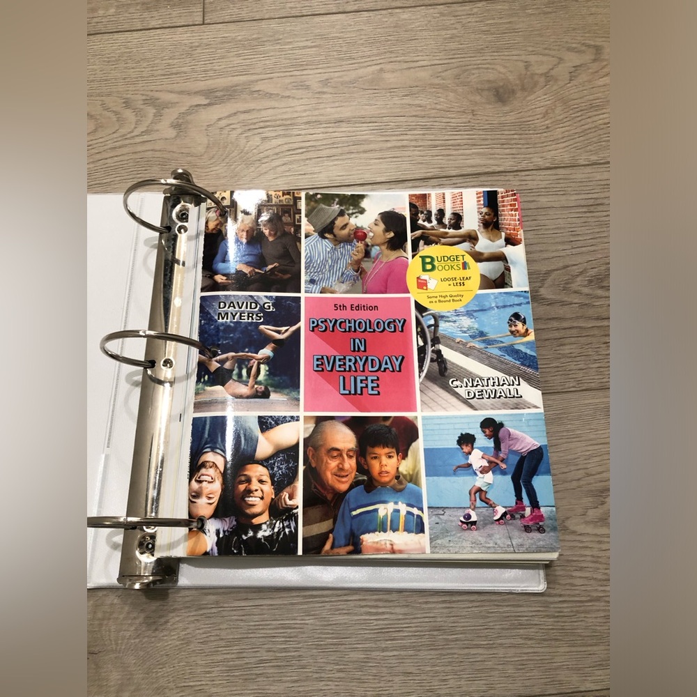 Psychology in Everyday Life 5th Edition loose leaf Textbook in Binder